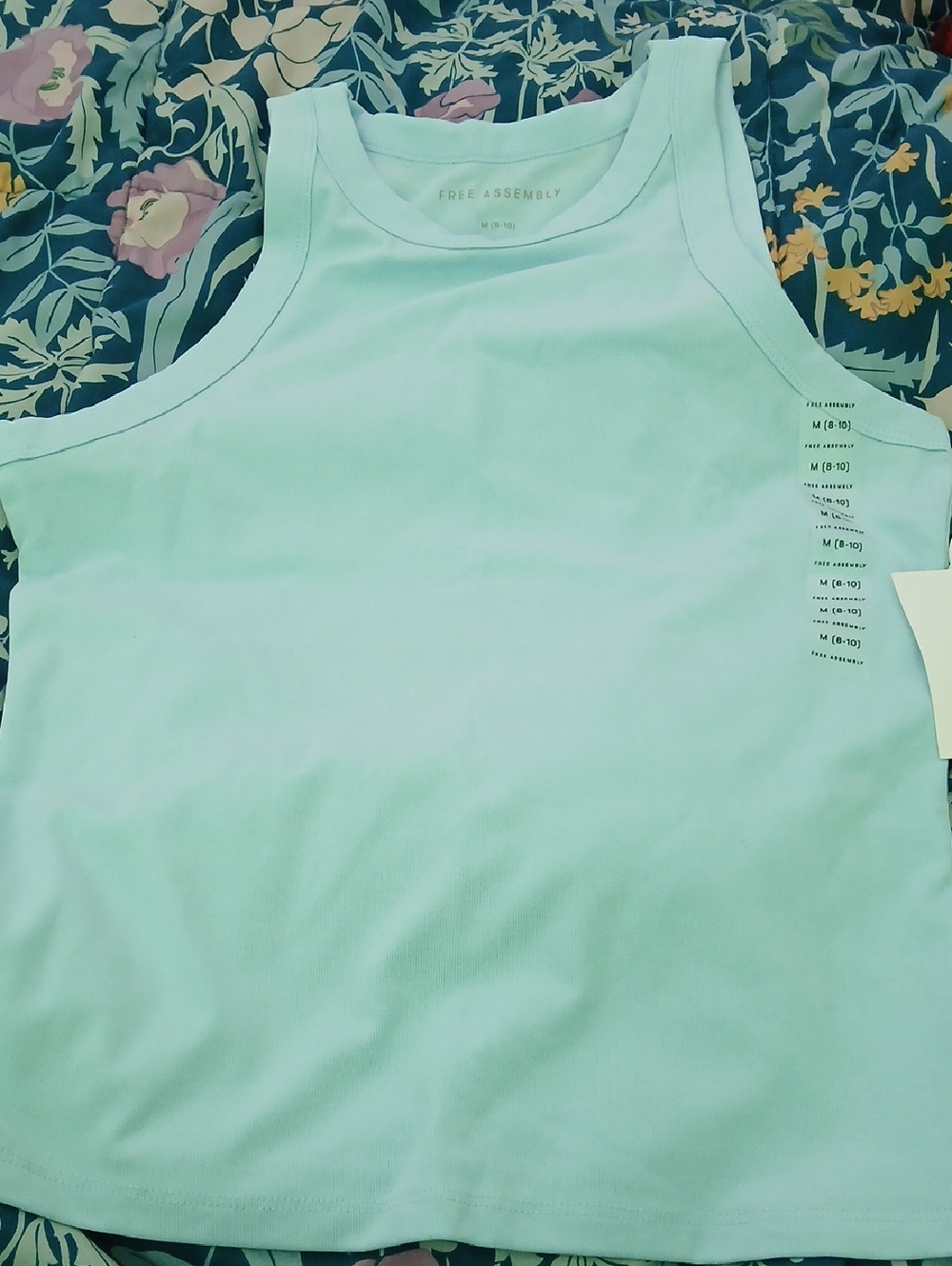 Free Assembly Light Mint Star Light Tank Top